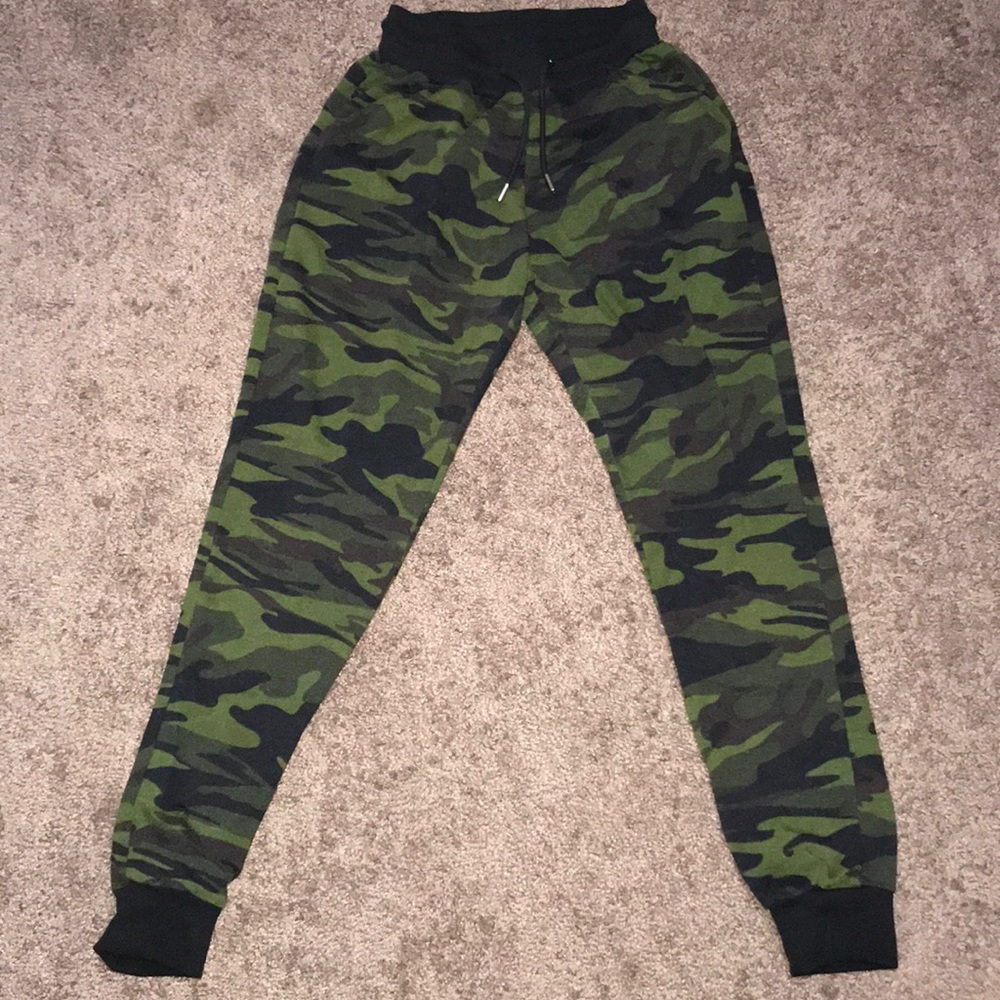 Camo green joggers from Fashion Nova
